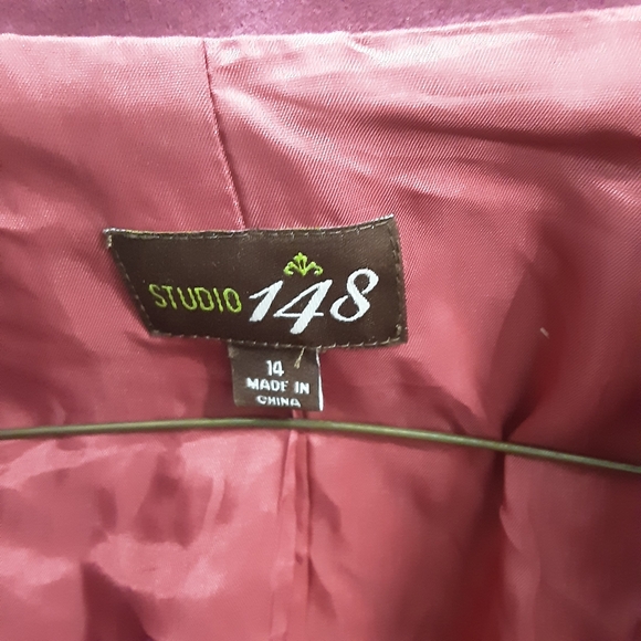 STUDIO 148 WOMENS SUEDE JACKET SIZE 14 - Picture 9 of 9